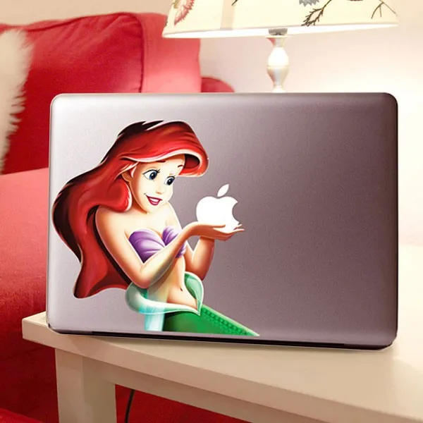 Mermaid Cartoon Character Decal Sticker for Macbook Laptop Air Pro Retina 13 13.3 Inch Cool 