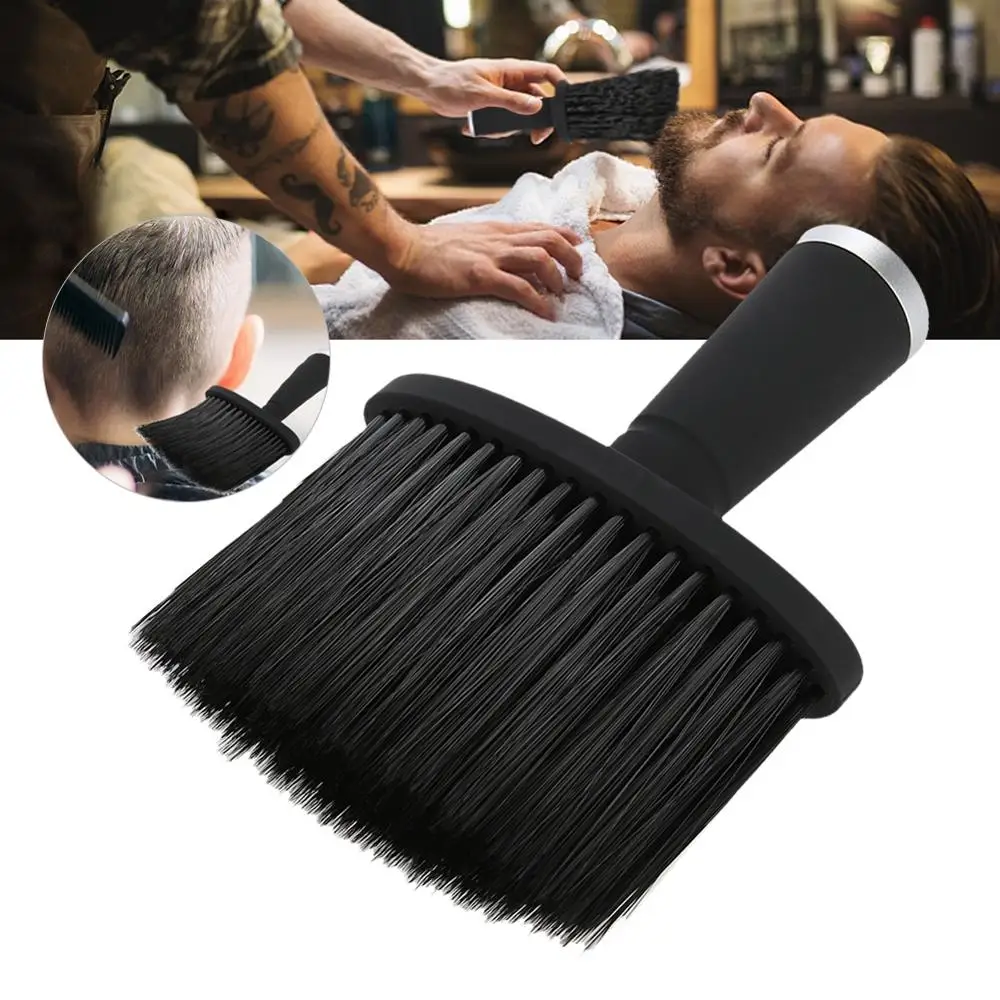

2Type Before Tattooing Hair Cutting Cleaning Brush Neck Duster Soft Hair Brush for Barber Salon Oil Head Styling Tatto Accessory