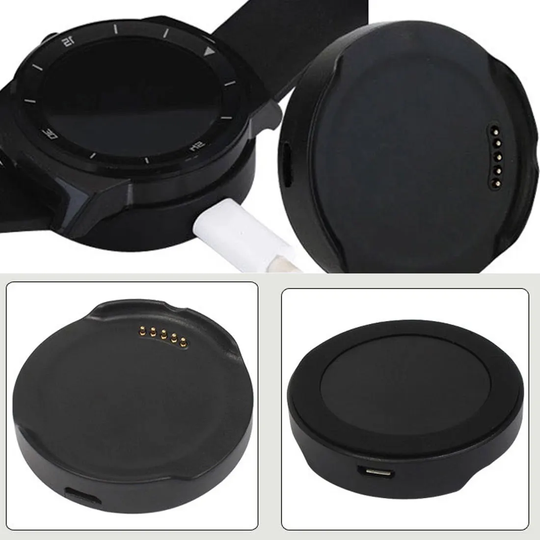 

Centechia Charging Dock with Charging Cable Watch Charger for LG G Watch W100 / W110 / W150 Smart Watch USB Chargers Adapter