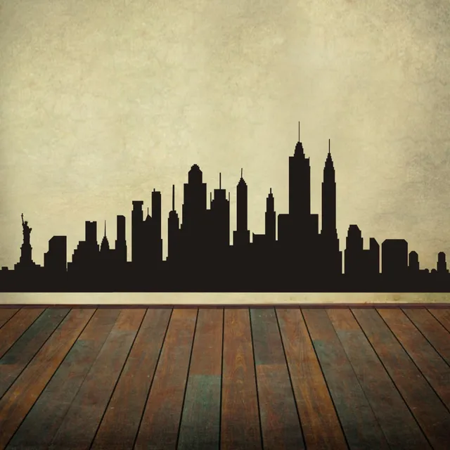 battoo battoo new york city skyline silhouette the big apple wall
