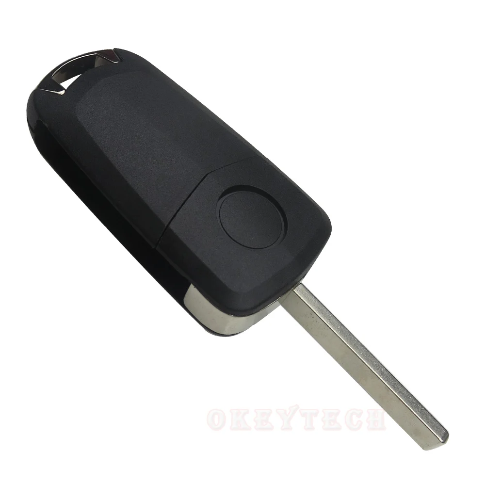 OkeyTech флип-ключ оболочка для OPEL Astra Corsa D Vectra C Zafira 2 3 кнопки чехол для дистанционного ключа от машины необработанное лезвие Замена