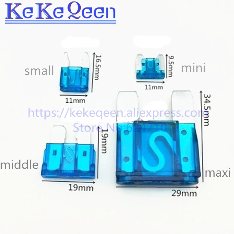 Inser Auto Car Fuse 1A 2A 3A 5A 7.5A 10A 15A 20A 25A 30A 35A 40A 50A 60A 70A 80A 90A 100A 120A ZINC Pins Mini Small Medium Max car fuse kit,car fuses
