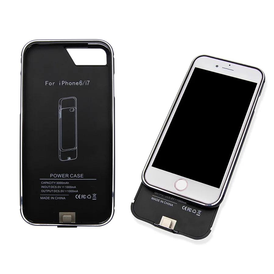 3000mAH Power Bank Case Cover Rechargeable Backup Battery Portable External Powerbank Charger