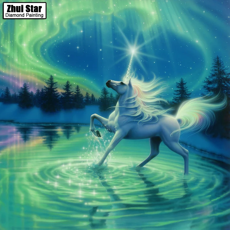 

5D DIY Diamond Embroidered Acupuncture Cross Stitch "Star horse" Diamond Art Wall Photo Christmas Decorative Gift