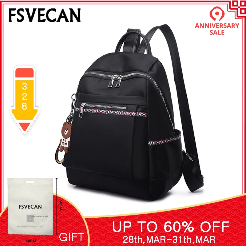 

Fashion Light Women Backpack Female Large Capacity Waterproof Fabric Anti Theft Back pack Travel Backpack For Teens Girls 2019