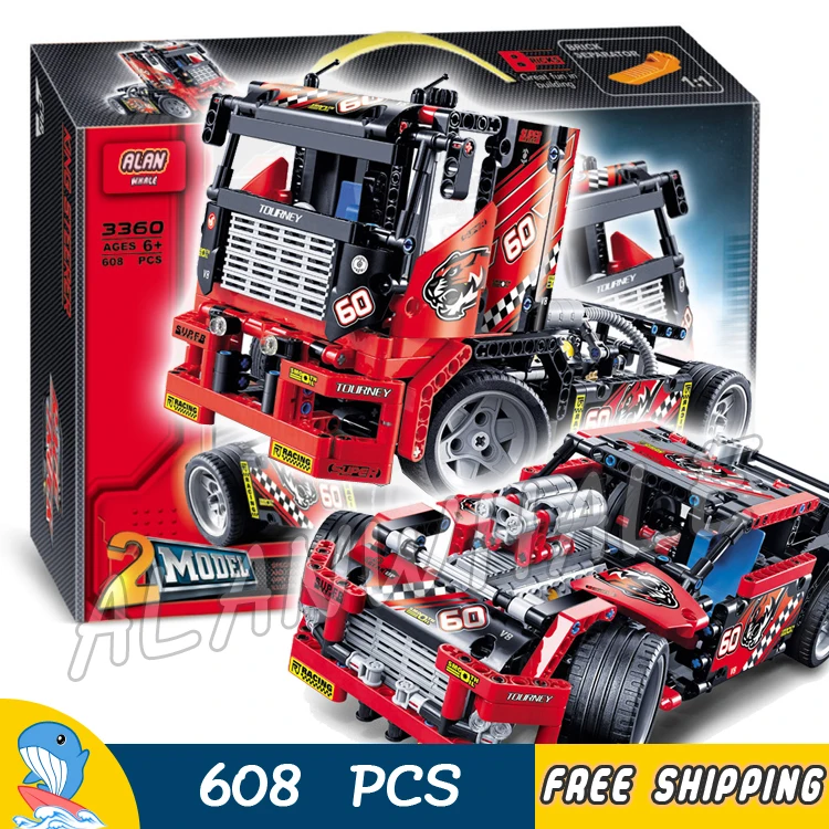 608 шт. 2в1 Technic Advanced Limited Edition набор гоночных грузовиков 3360 фигурки строительные