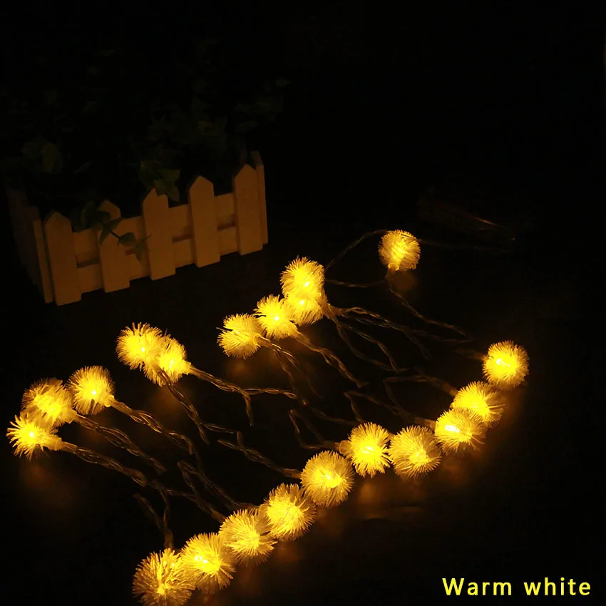 

20 LED Dandelion Fairy String Lights Indoor Outdoor Garland on Batteries Powered Party Christmas Decoration 2m 3m 4m 5m 10m 20m