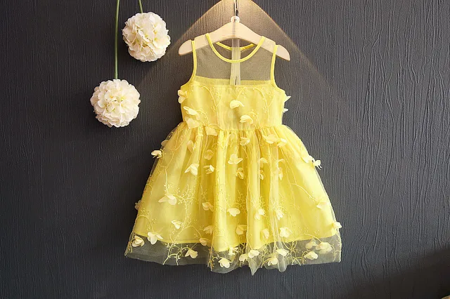 vestido amarelo bebe 1 ano