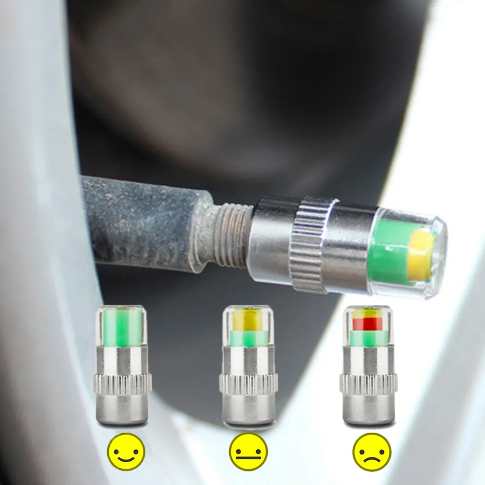 

NEW 4PCS 2.0Bar 30PSI Car Auto Tire Pressure Monitor Valve Stem Caps Sensor Indicator Eye Alert Diagnostic Tools Kit HOT