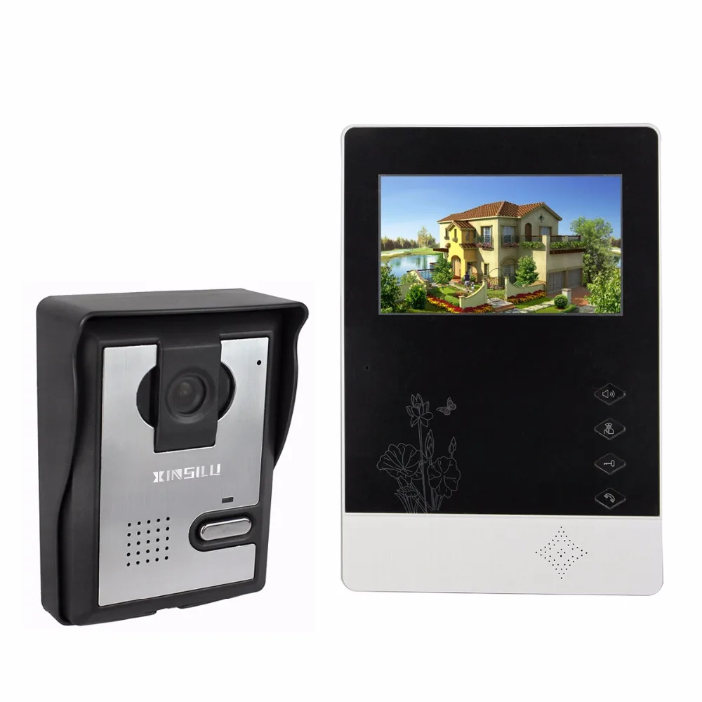 

4.3" Color Video Door Phone Video Door bell Intercom Monitor Kit IR Night Vision Camera Doorbell for Apartment Home F4356A