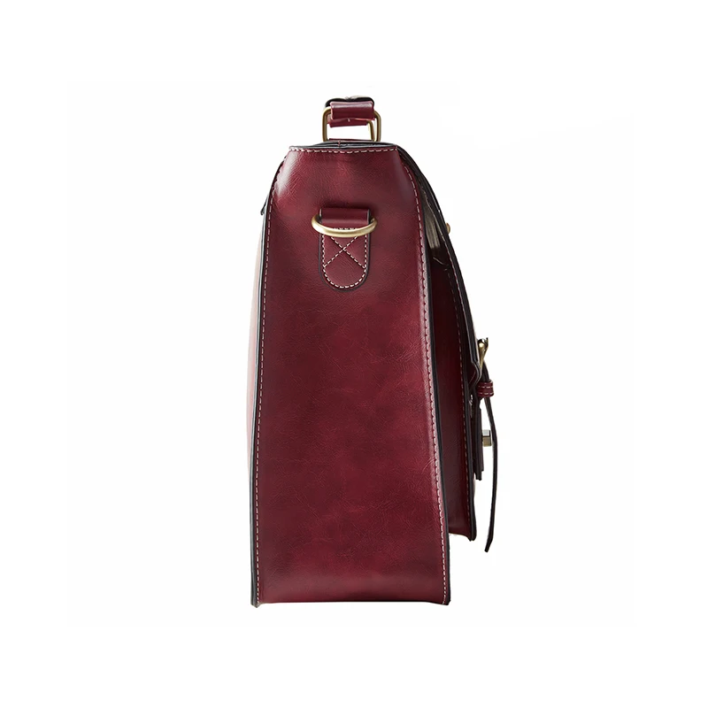 ECOSUSI Nouveau Femmes PU Sac À Main En Cuir de Haute Qualité Rétro Femmes Messenger Sacs Célèbre Designer En Cuir Porte-Documents Épaule Sac - 4
