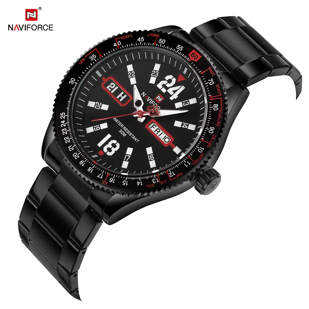 

NAVIFORCE Fashion Casual Luxury Watch 3ATM Waterproof Quartz Watch Luminous Men Wristwatches Male Relogio Musculino Calendar