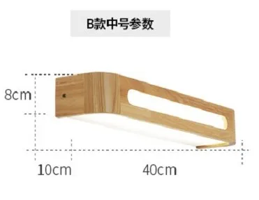 Современный светодиодный настенный светильник Лофт для ванной комнаты деревянный водонепроницаемый светодиодный настенный светильник s зеркальный светильник для спальни прикроватный туалетный светильник - Цвет абажура: StyleBdia40cm