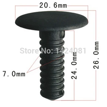 

100x OEM Nylon Fastener Rivet Retainer Clip Carpet Seat Cover (20.6x20.4x7mm) for Peugeot for Citroen / Universal