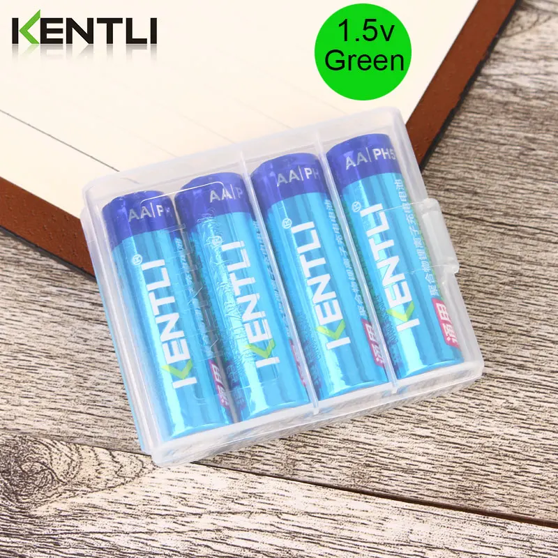 12 шт. Новый KENTLI 1 5 В 3000mWh AA литий полимерный ионный аккумулятор + 4 слота USB умное