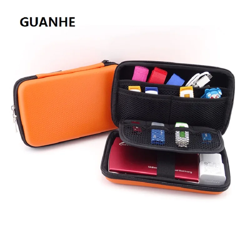 Zielstrebig Guanhe Neue 2,5 Zoll 3 Farben Große Kabel Organizer Tasche Tragen Fall Hdd Usb Flash Drive Speicherkarte Telefon Energienbank 3ds Computer & Büro