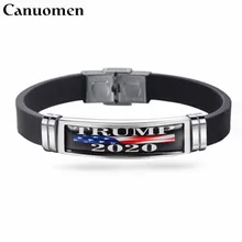 Canuomen Trump браслет 50 шт. из нержавеющей стали браслеты Америка президент браслет политика выборы браслеты оптом