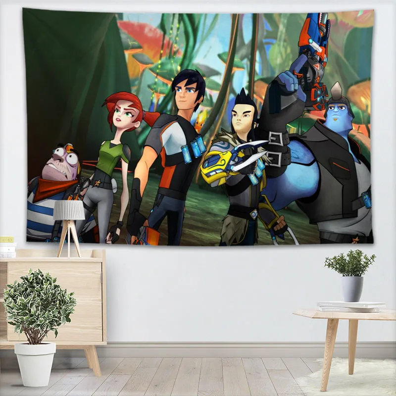 Slugterra Ghouls Wall Tapestry Custom Your Pattern Yoga Office Sofa Bedspread For Kids Room College Dorm Decoration | Дом и сад