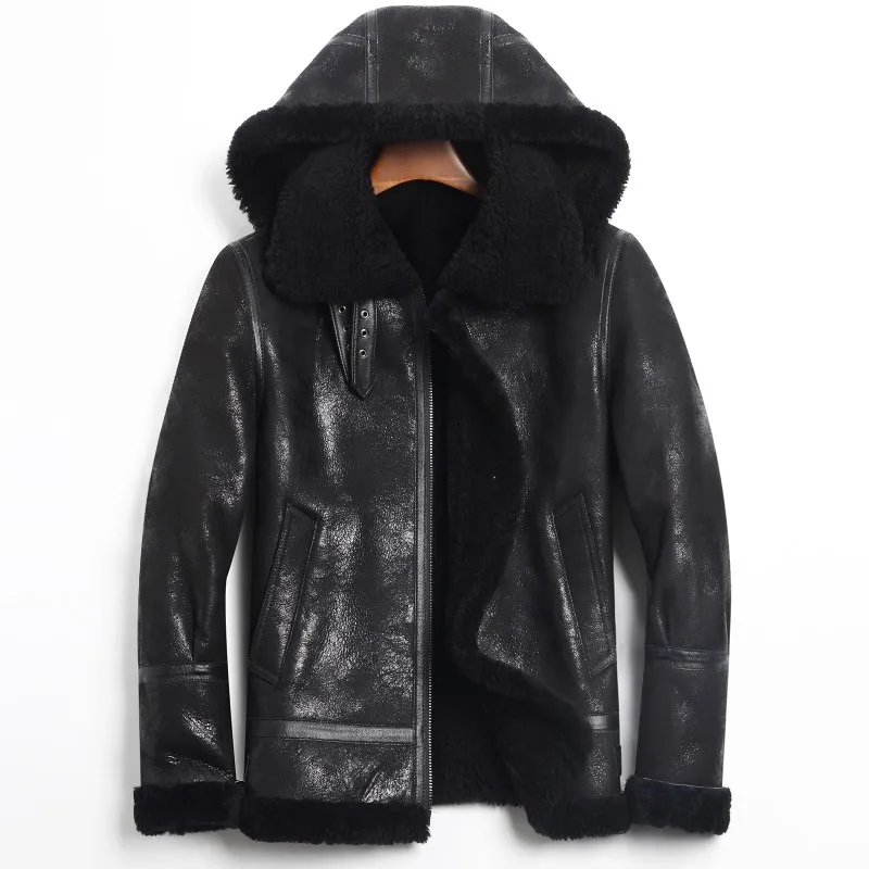 AYUNSUE, натуральная кожа, куртка для мужчин, зимняя, австралийский ...