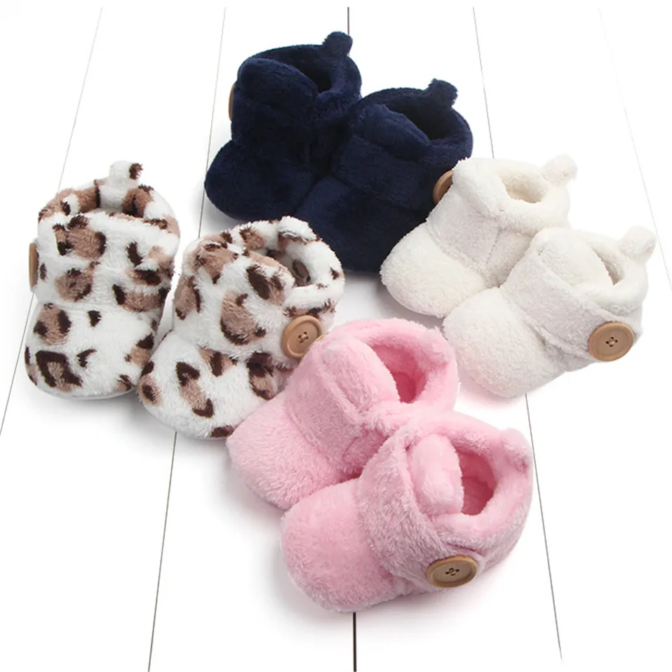 Lovely Warm Design Baby Girls Boys Toddler First Walkers Baby Shoes Soft Slippers Cute Shoes Winter Non-Slip Baby Warm Shoes