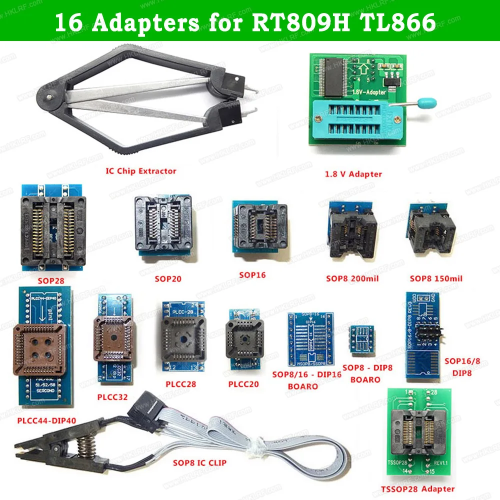 16 Adapters for RT809H TL866  (1)