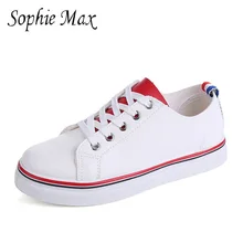 Софи Макс уличная оснастка универсальная стильная женская Молодежная обувь на плоской подошве со шнуровкой