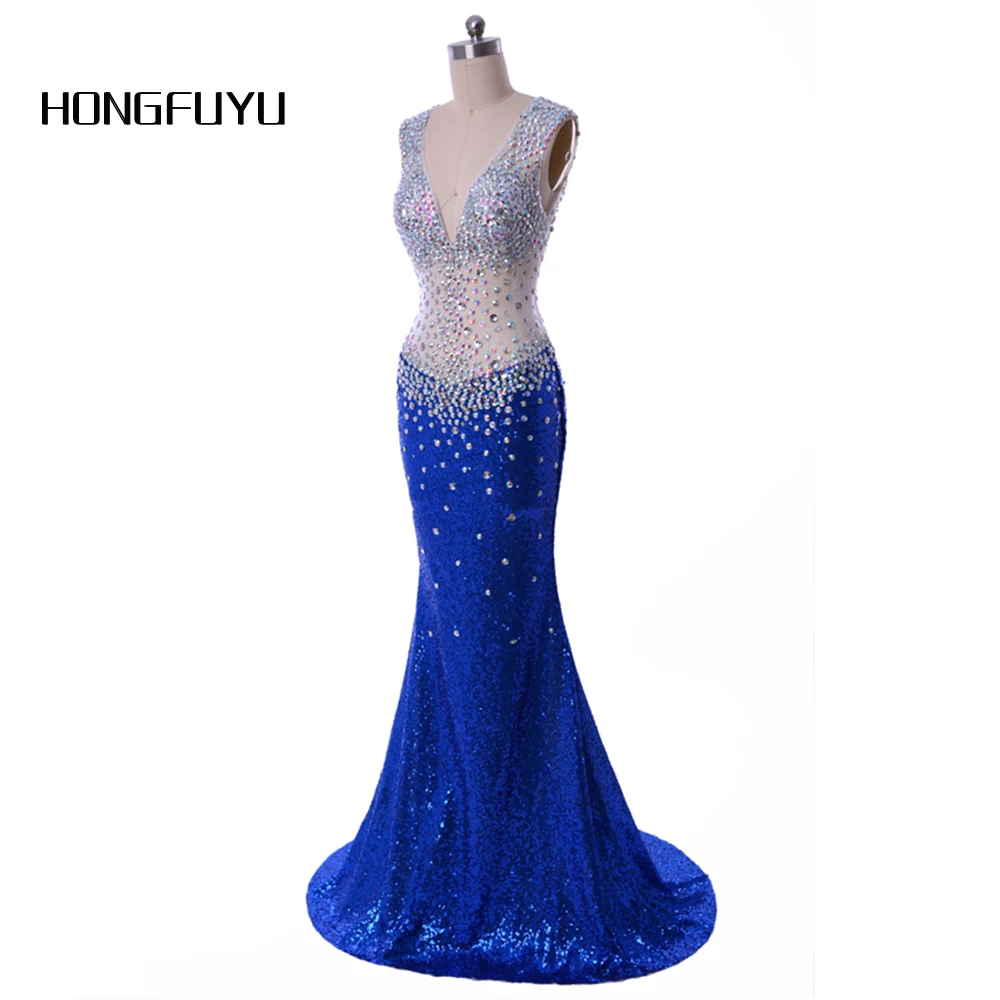 Luxury-backless-V-Neck-long-prom-dresses-2016-elegant-crystal-mermaid-prom-dress-chapel-train-evening