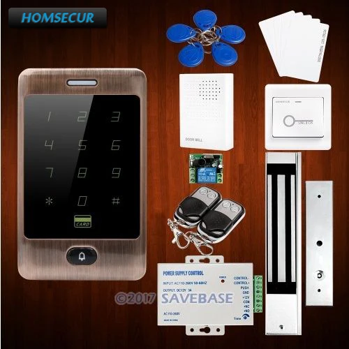 

HOMSECUR Waterproof Touch Keypad 125Khz RFID Proximity Reader Access Control+10* Keyfobs