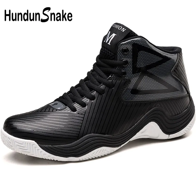 

Hundunsnake High Top Men Basketball Shoes Black Sneakers Basketball Shoes Men's Sports Shoes Men Sneakers Basketball Boots T501