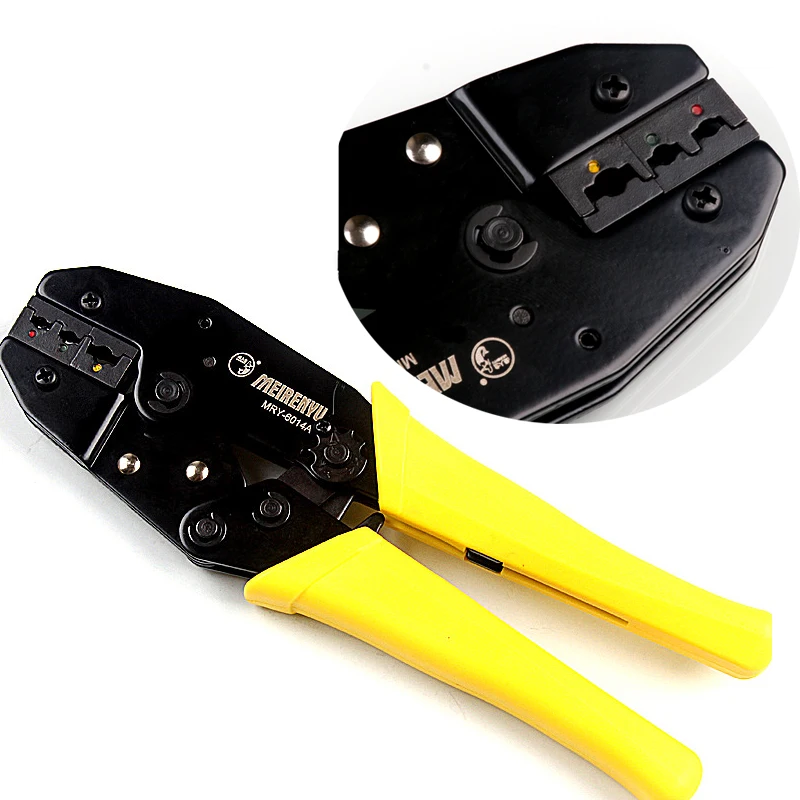 

AWG 22-10 Multi-function Ratchet Wheel Locking Plier Save Effort Terminal Crimping Press Plier Hand Tools Cable Cutter