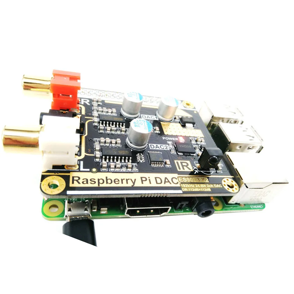 Volumio moode Raspberry Pi DAC Raspberry Pi 3B+ HIFI двойной DAC декодирование ies с 5 В DC Источник бесперебойного питания F6-006