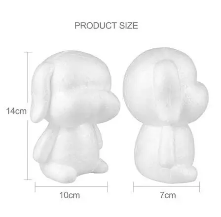 Dog 10CM-14CM Пенопластовый медведь 1 шт 200 мм моделирование Полистирол Пенопласт белые шары для поделок для DIY Рождество Свадьба Рождество украшения X - Цвет: Dog 10CM-14CM