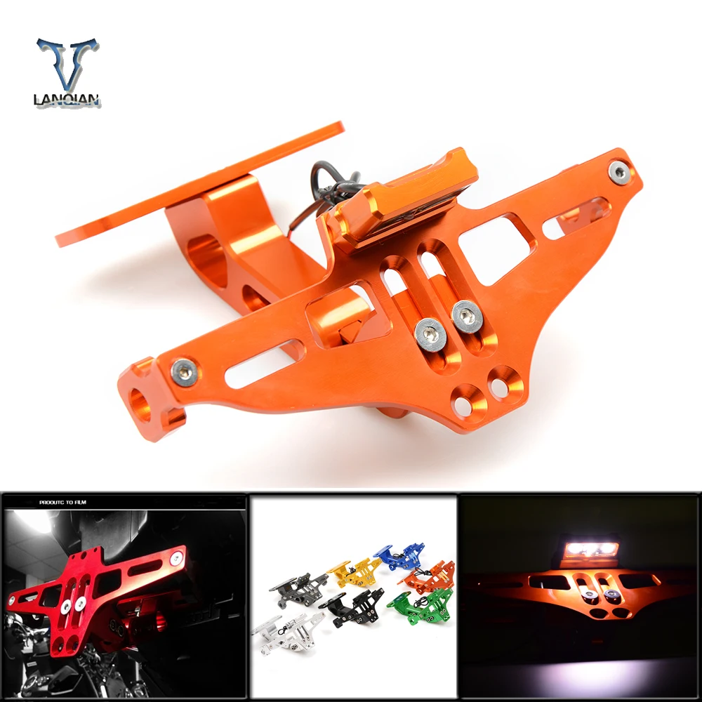 

motorcycle accessories plate holder Fender Eliminator License Plate Bracket Tidy Tail For yamaha ybr 125 r3 mt07 r6 cnc z800 mt