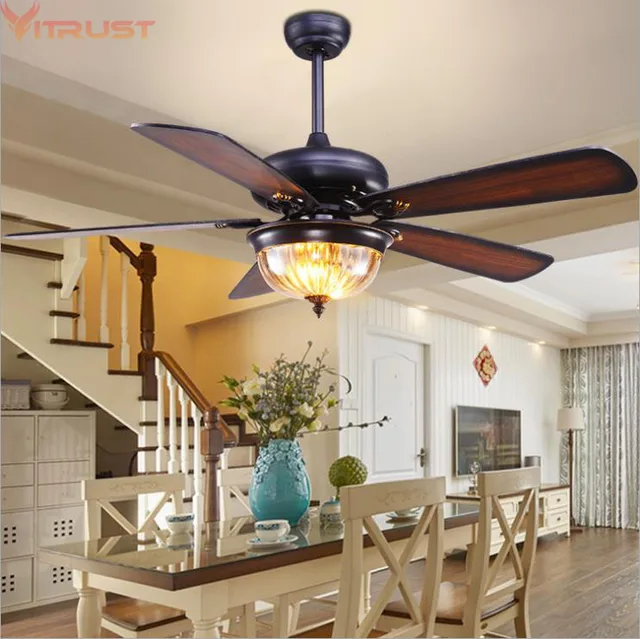 Us 248 37 31 Off Nordic Ceiling Fan Lights Industrial Lamps Remote Control Ventilador De Techo Lighting Dining Living Room Bedroom Hanging Fan In
