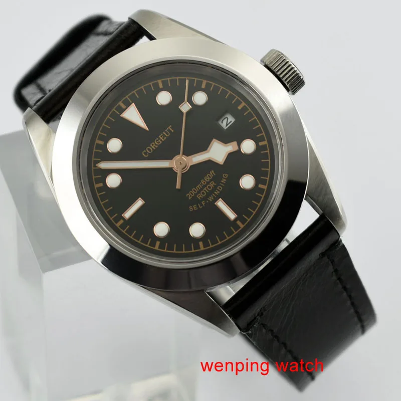 41 мм Corgeut часы с сапфировым стеклом сапфировое стекло Дата Автоматический ход Мужские t часы E2506
