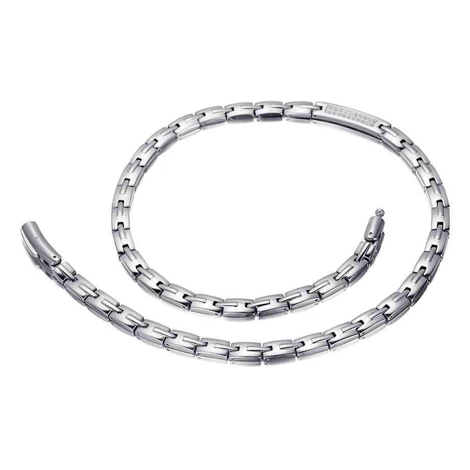 Женское циркониевое ожерелье RainSo, классическое, популярное, нержавеющая сталь, для здоровья, магнитотерапия, гематит, мощное ожерелье s для женщин, OSN-443