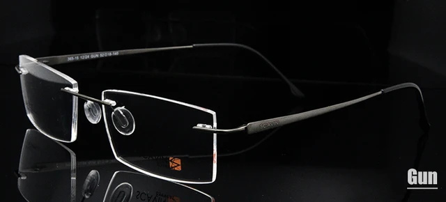 Sorbern Brand Men's Rimless Eyeglasses Pure Titanium Glasses Frame for Men Ultralight Memory Prescription Glasses oculos de grau Rimless Eyeglassesg