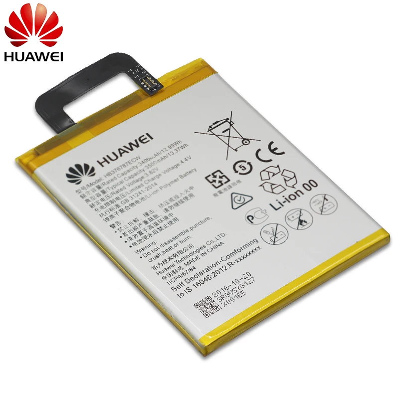 Hua Wei аккумулятор для телефона HB376787ECW для huawei Honor V8 3400/3500 мАч сменные батареи Бесплатные инструменты