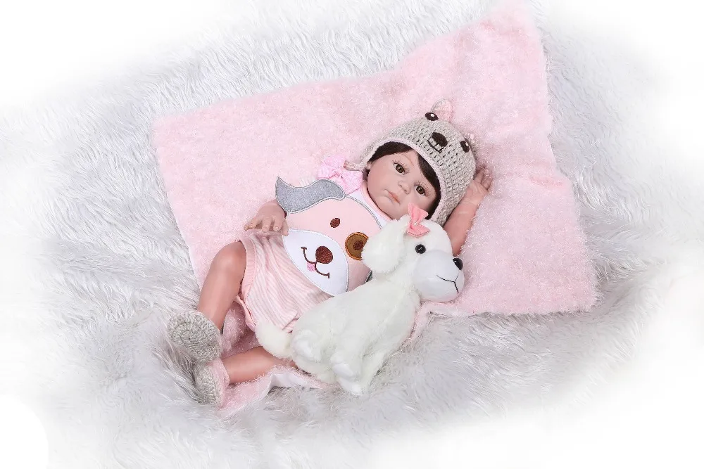 

New style Newborn Baby Doll reborn 19Inch Bebely Reborn Baby girl Real Life Living Doll Toys Soft Silicone girl toys