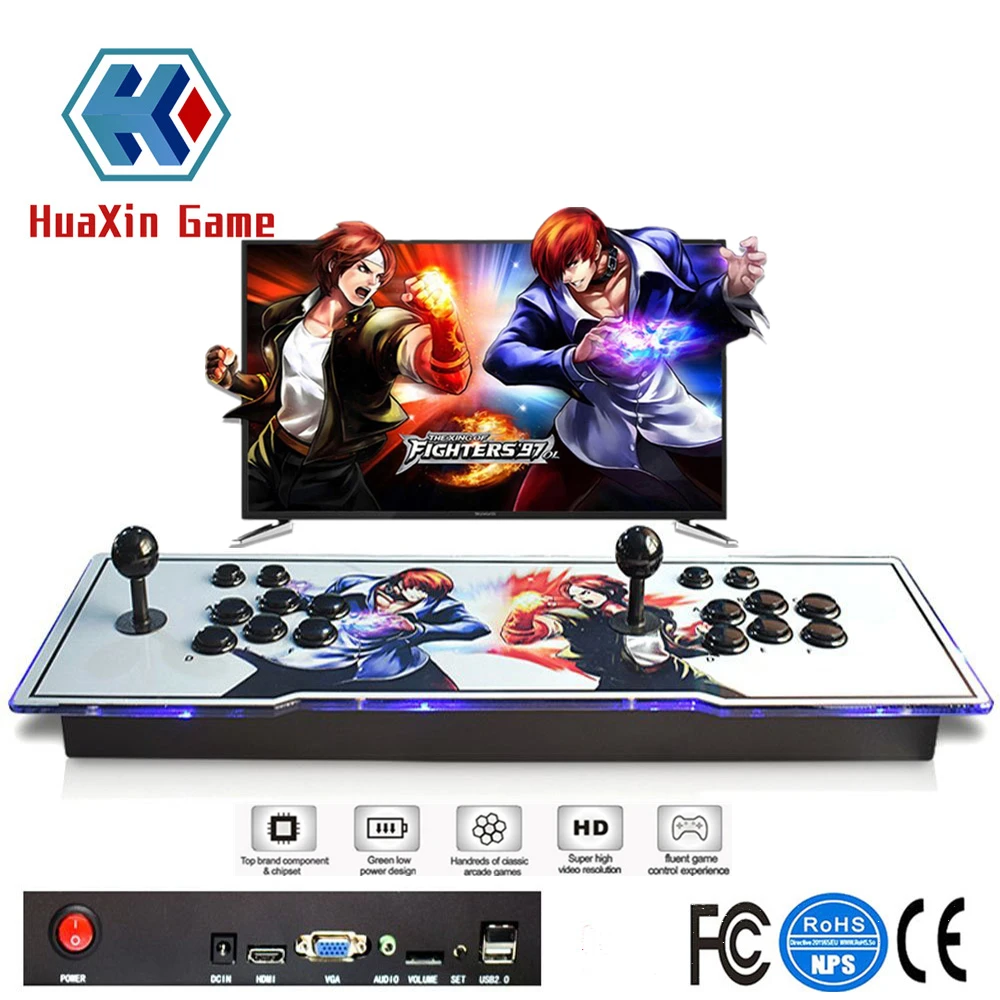 

Arcade Video Game Console 1399 Retro Games Box Arcade Machine Double Arcade Joystick Built-in Speaker with Customized Buttons