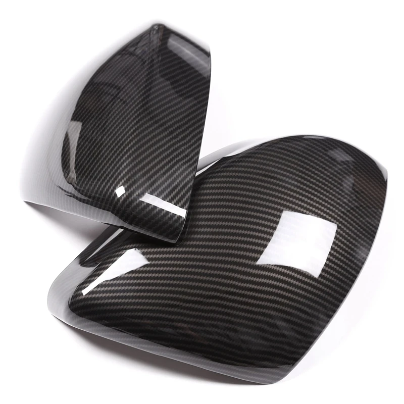 2Pcs Carbon Fiber Style Abs Plastic Side Rearview Mirror Cap Cover Trim For Land Rover Discovery Sport Range Rover Velar