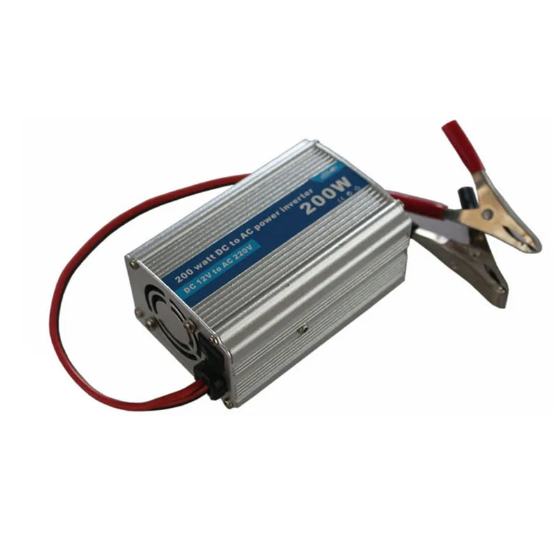 Battery clip input inverter 200W with fan 12V to 220V car inverter 12V car inverter2