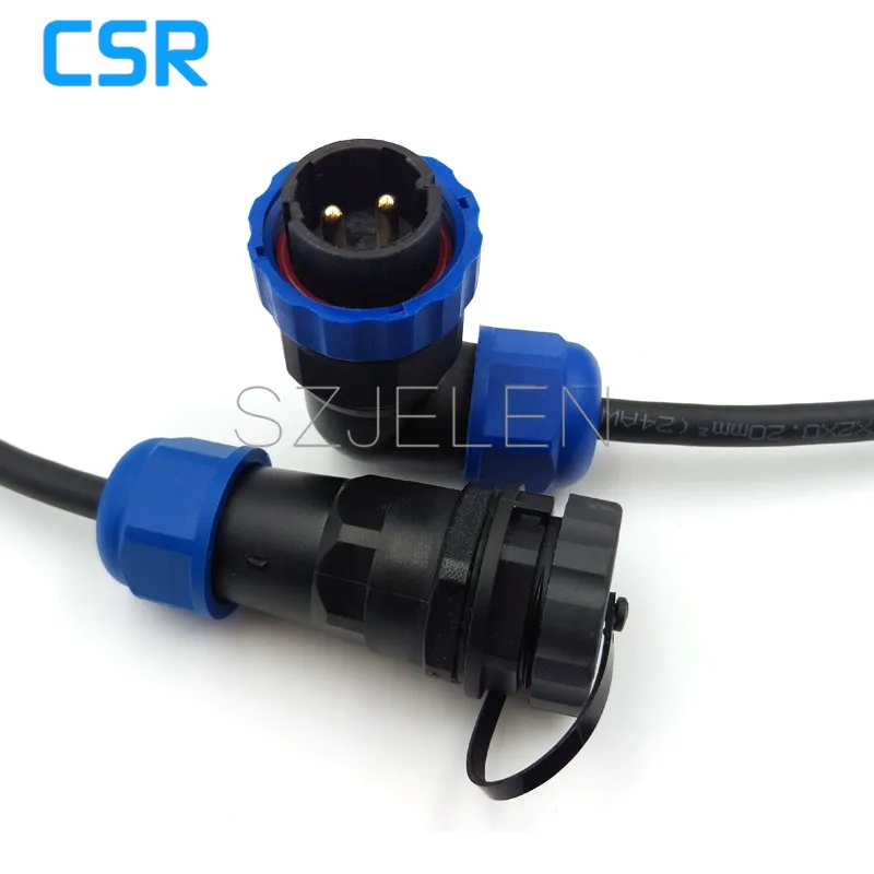 

SD20TA-ZP, waterproof connector 2 pin plug socket , IP67, 2 pin power cable connector, Cable docking connector male and female