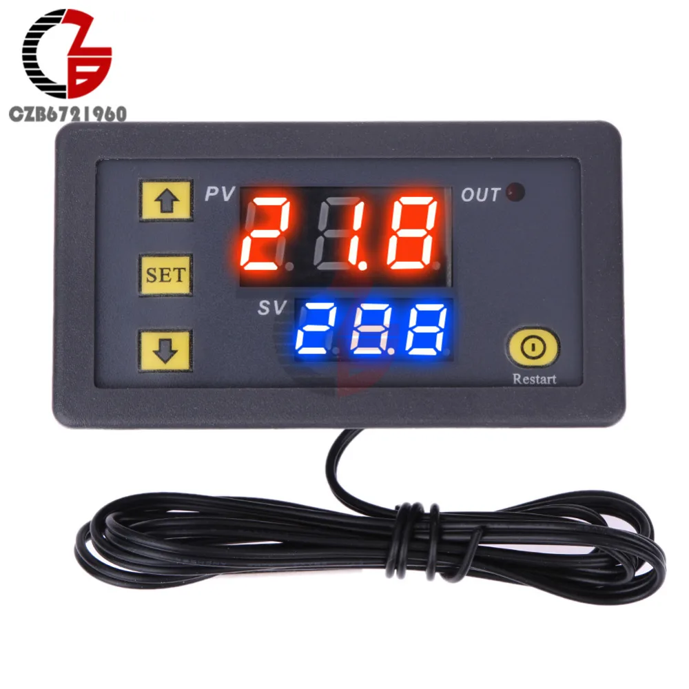 

12V 24V 110V 220V Digital Thermostat Temperature Controller Regulator Car Incubator Thermoregulator Thermometer
