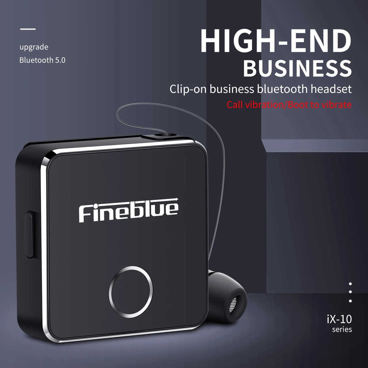 Новинка Fineblue F1 клип-на Бизнес Беспроводная Bluetooth гарнитура вибрирующее оповещение HD качество звука наушники с микрофоном для iPhone X 8