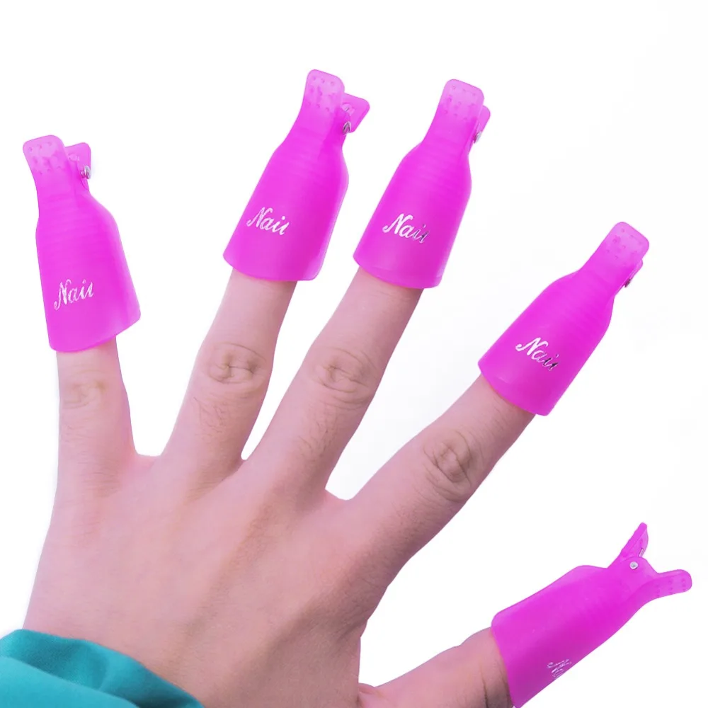 10pcs/set Nail Clips Gel Polish Remover Nail Art Sockers UV Degreaser