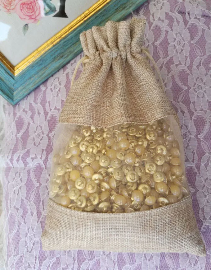 Набор от похмелья Свадебная сумка на шнурке 10x15 см(4x6 дюймов) Упаковка из 50 восстановленных вечерние сумки для конфет