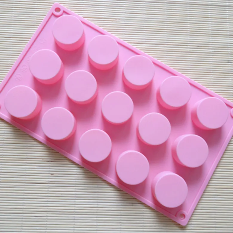 

Supplier of cylindrical Circular 15 even chocolate handmade soap molds silicone cake mold