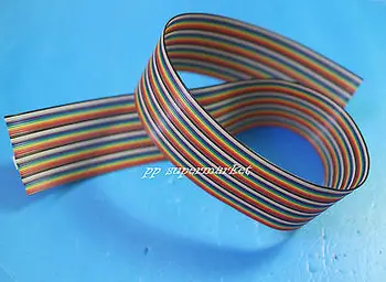 

1M 3.3ft 40 Way 40 pin Flat Color Rainbow Ribbon IDC Cable Wire Rainbow Cable