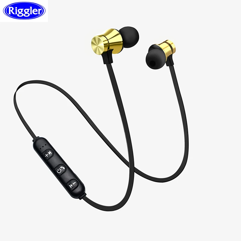 

Riggler Sports Bluetooth 4.2 Earphone Waterproof Handsfree Earbuds with Mic for phone Wireless Bluetooth Magnetic Headset